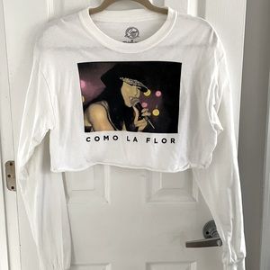 Selena shirt, white cotton long sleeve from H&M size M